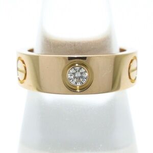 Cartier Love Ring Diamond Rose Gold Sz 51